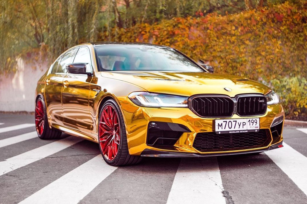 BMW m5 Gold Wheels