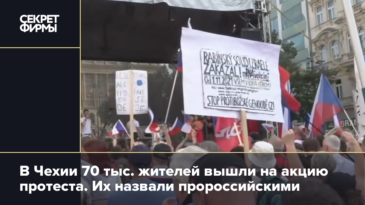 В Чехии 70 тыс. жителей вышли на акцию протеста. Их назвали пророссийскими  — Секрет фирмы