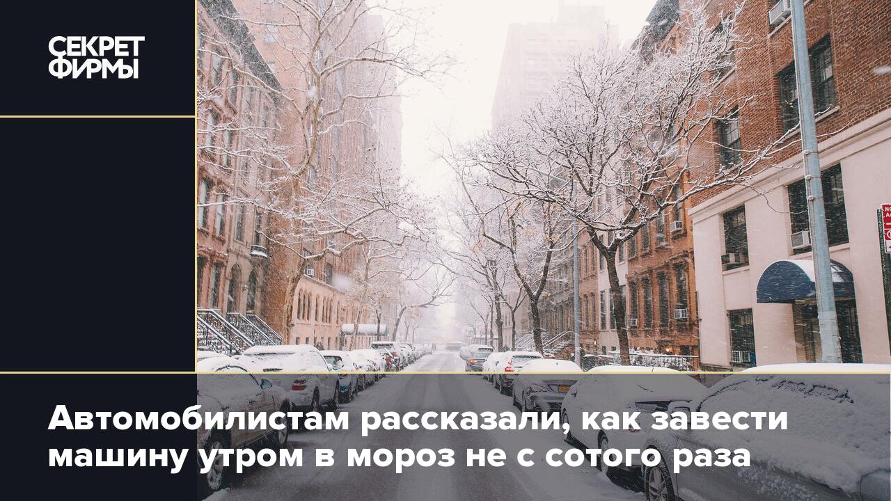 Автомобилистам рассказали, как завести машину утром в мороз не с сотого  раза — Секрет фирмы