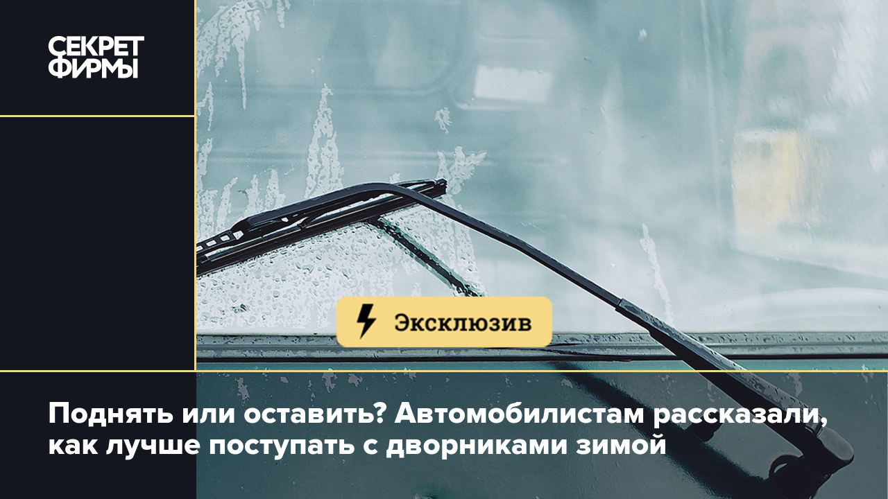 Поднять или оставить? Автомобилистам рассказали, как лучше поступать с  дворниками зимой — Секрет фирмы