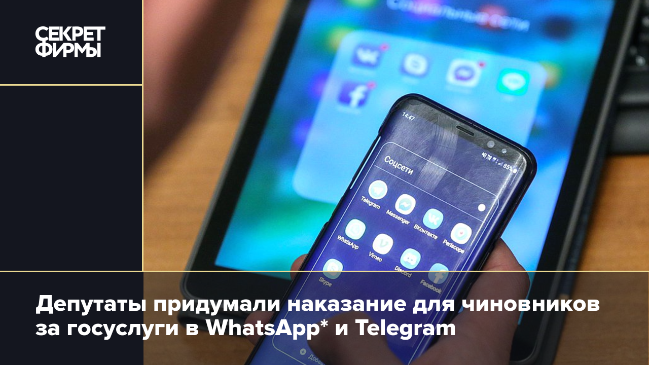 Депутаты придумали наказание для чиновников за госуслуги в WhatsApp* и  Telegram — Секрет фирмы