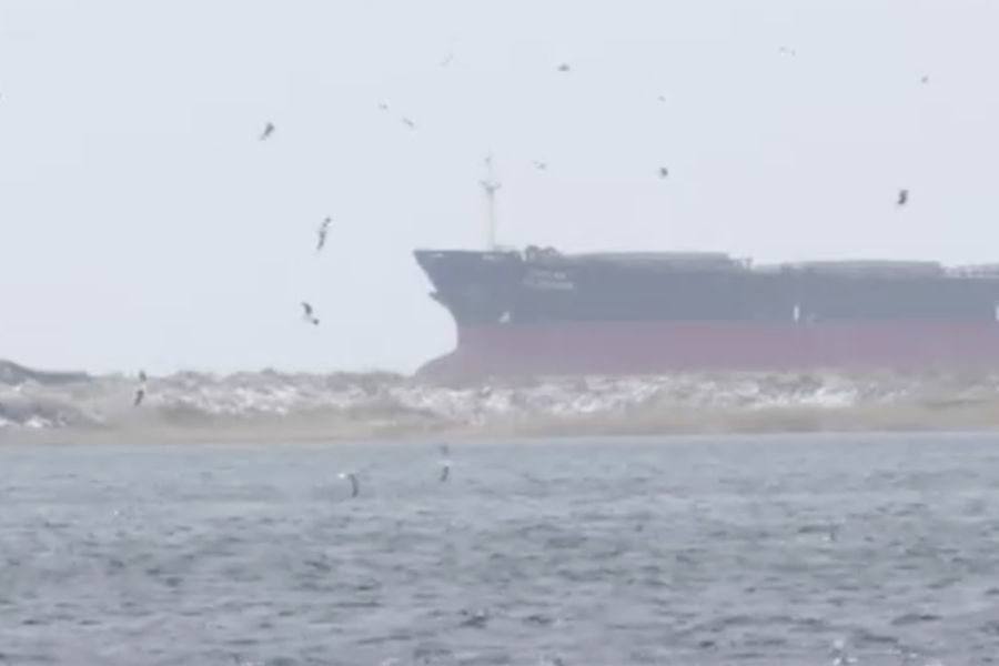 Грузовое судно под флагом Либерии терпит бедствие у Сахалина