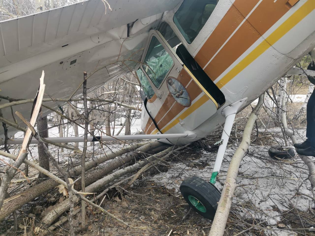 В Новосибирске упал частный легкомоторный самолёт