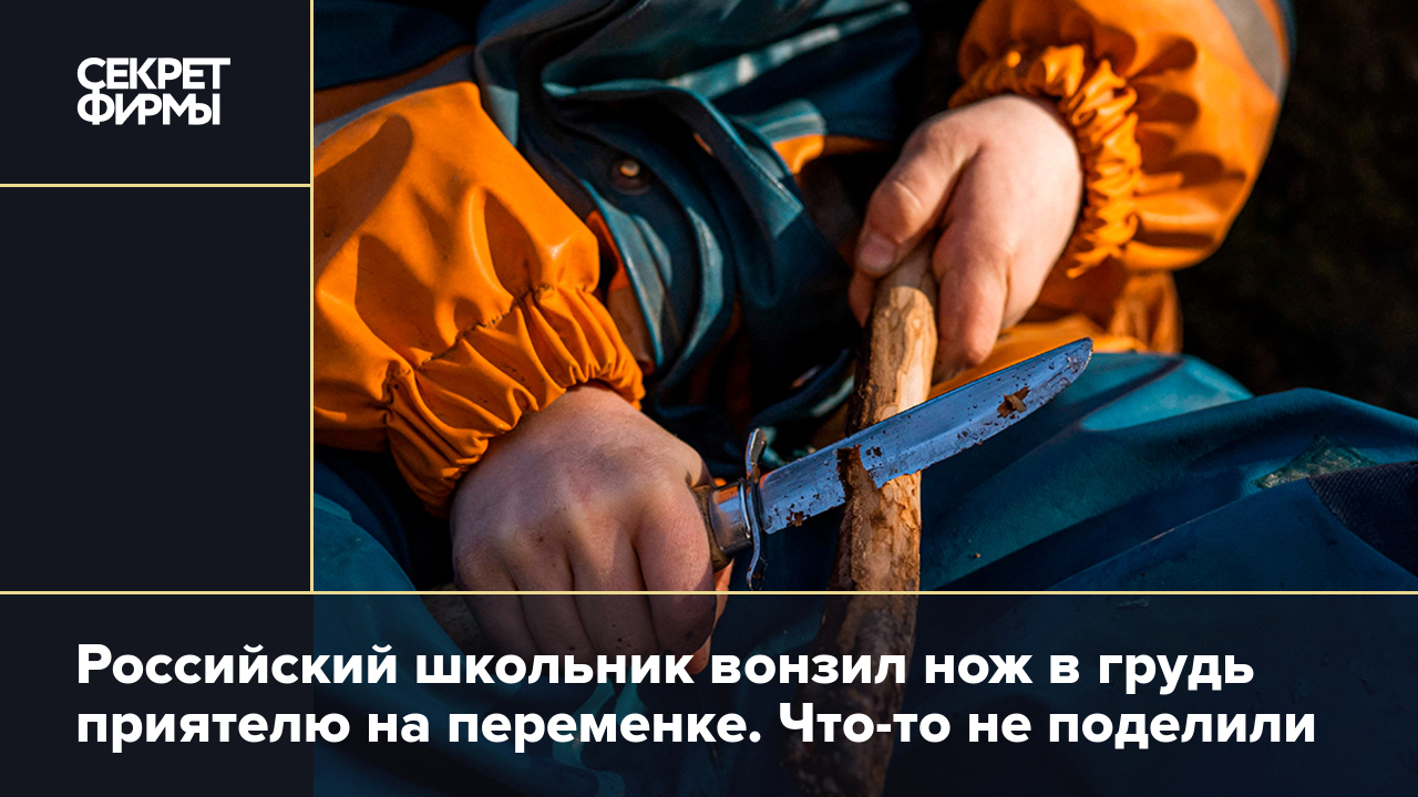 Российский школьник вонзил нож в грудь приятелю на переменке. Что-то не  поделили — Секрет фирмы