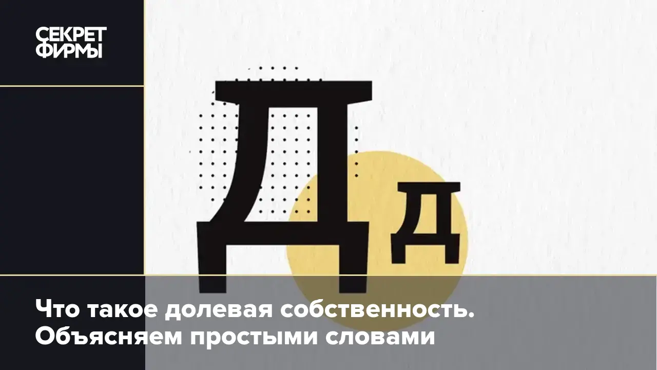 Что такое долевая собственность. Объясняем простыми словами — Секрет фирмы