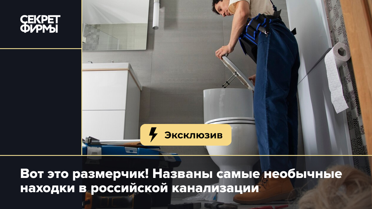 Вот это размерчик! Названы самые необычные находки в российской канализации  — Секрет фирмы