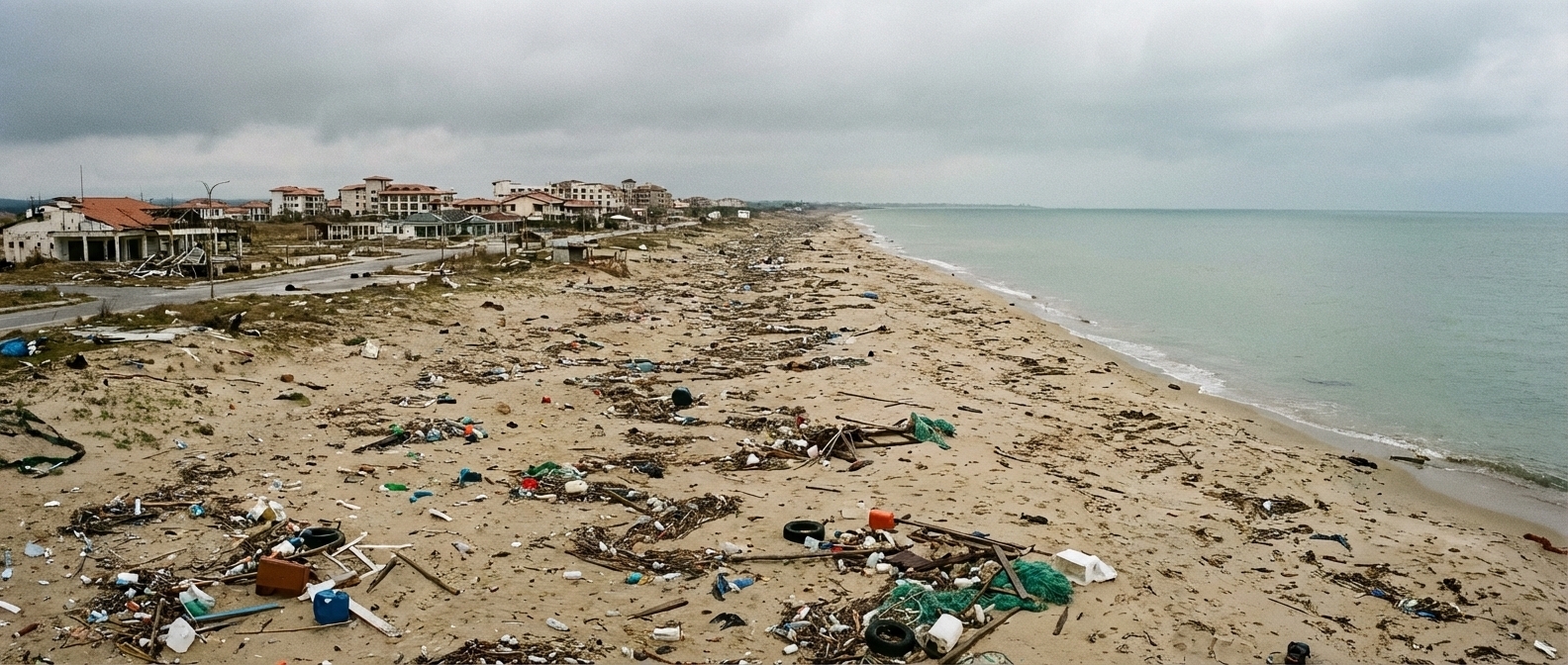 Шторм превратил пляжи Анапы в свалку перед началом сезона. Курорту грозит повторение прошлогодней катастрофы