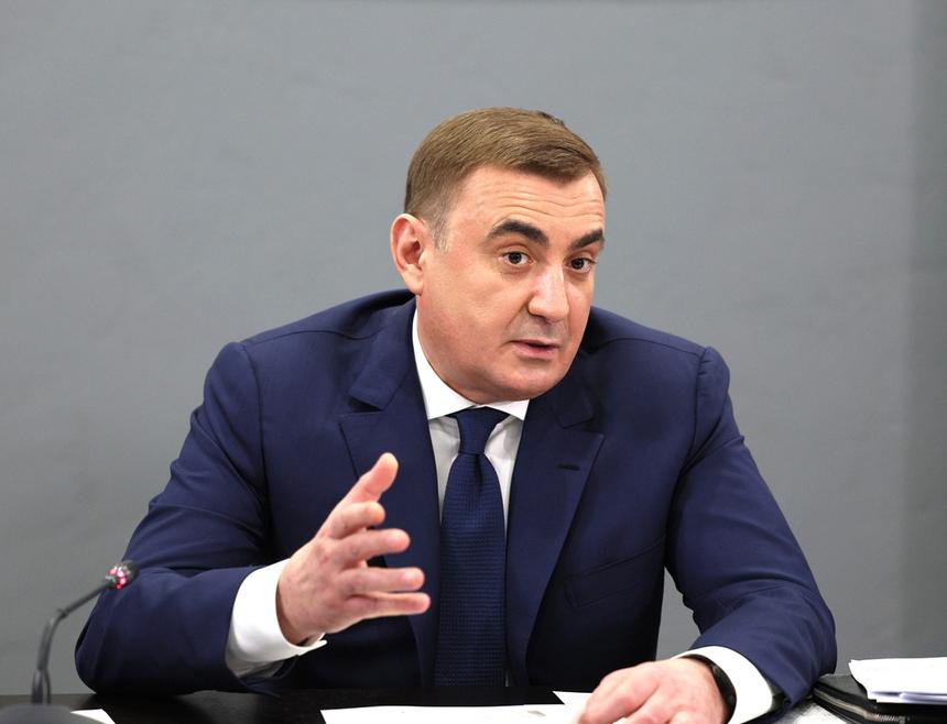 Губернатор Тульской области, председатель комиссии Госсовета по направлению «Промышленность» Алексей Дюмин в ходе заседания Президиума Государственного Совета, 2023 год