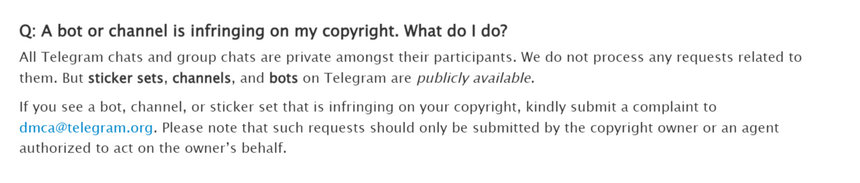 Скриншот с сайта Telegram