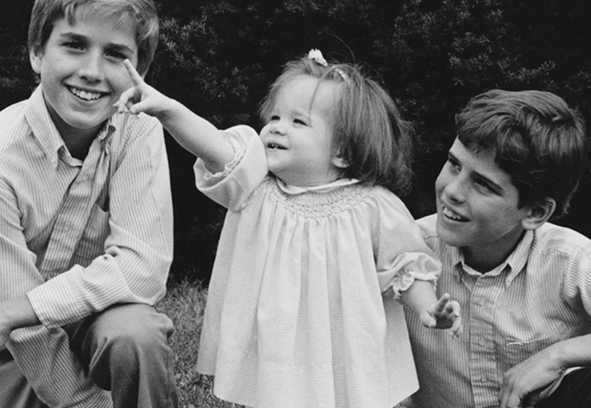 Бо, Эшли и Хантер Байдены в детстве