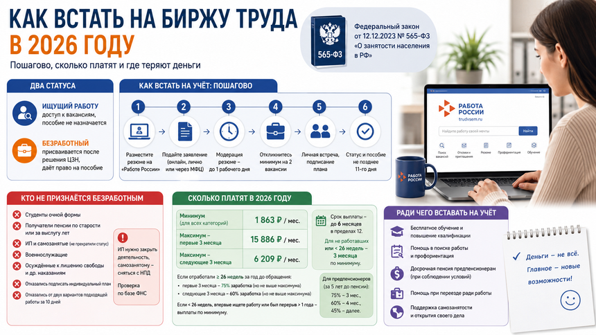 Как встать на биржу труда в 2026 году: пошагово, сколько платят и где теряют деньги