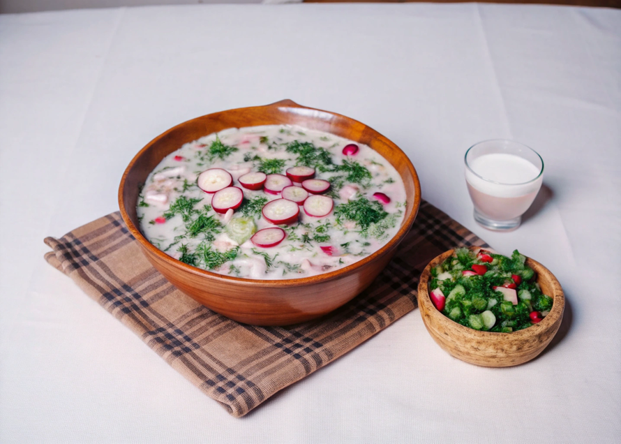 Томатный сок или креветки? Как разнообразить классический рецепт окрошки: варианты на любой вкус