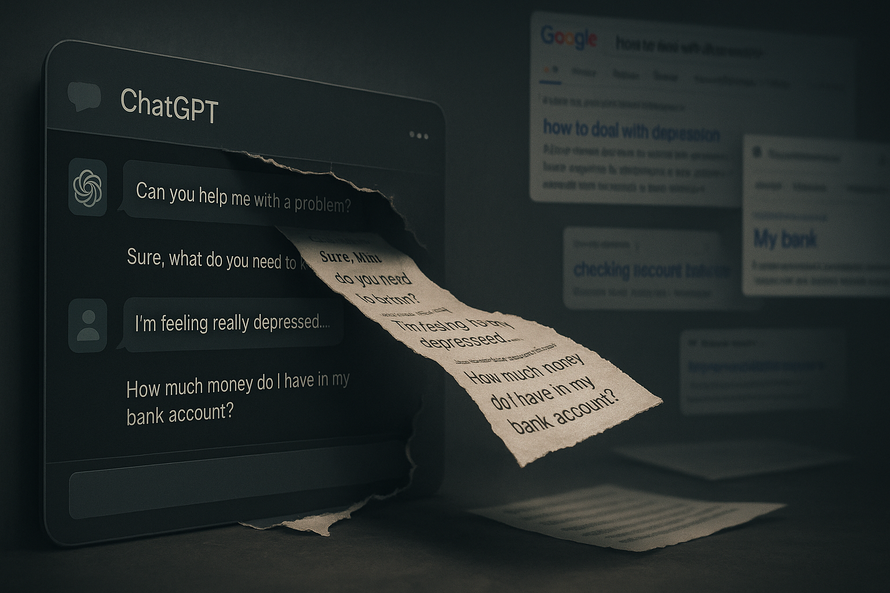 Миллионы личных чатов с ChatGPT утекли в Сеть. Чем это грозит и как пользователи сами отдают диалоги поисковикам