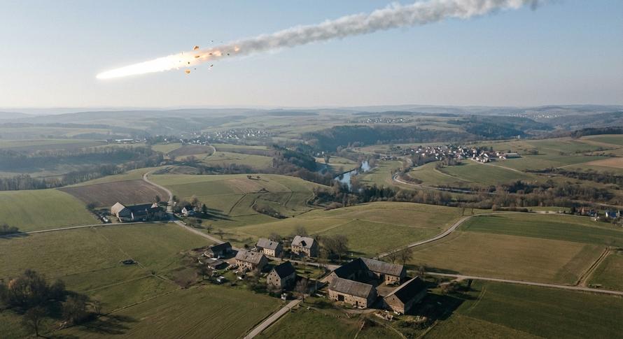 Метеорит разрушился над Европой и упал на дома в Германии. Его видели в шести странах