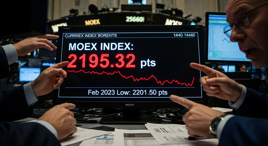 Индекс Мосбиржи рухнул ниже 2200 пунктов. Такого не было с февраля 2023 года